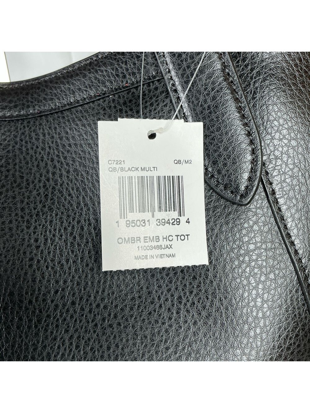 Coach C7221 Ombre Black Hand Shoulder Tote Bag Rainbow Horse Carriage Multi NWT - Picture 9 of 14